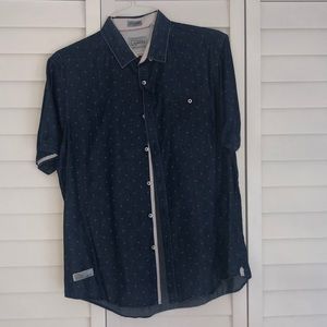Men’s 7 Diamonds Button Down Short Sleeve Shirt